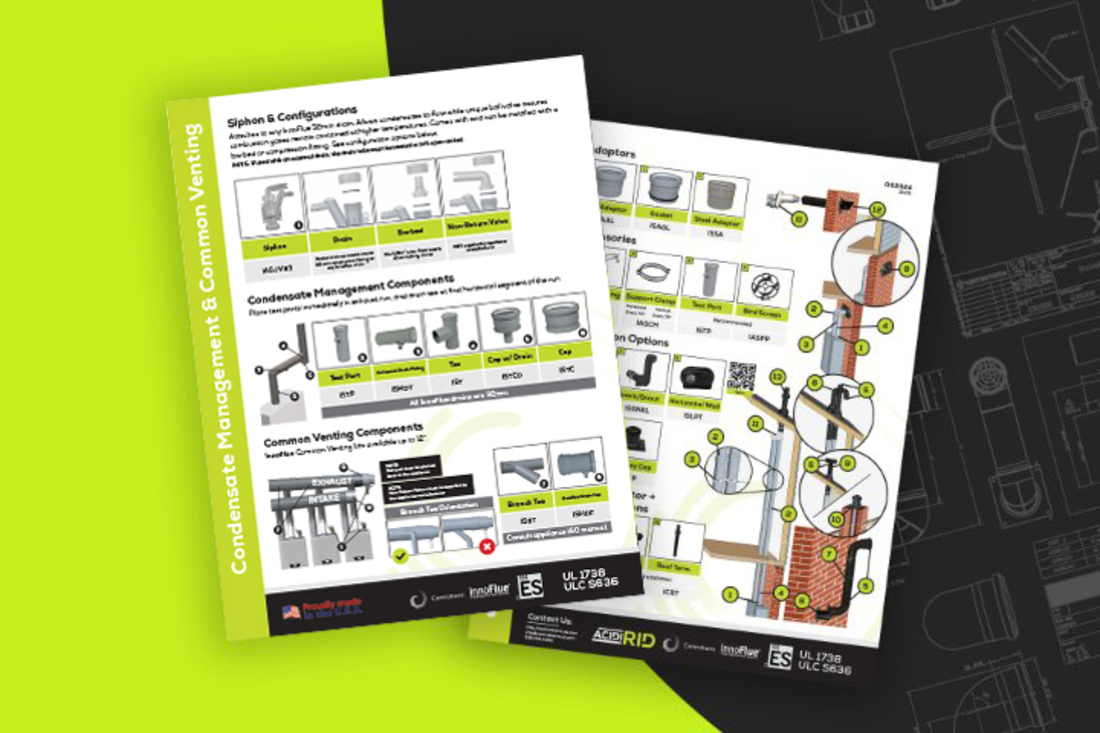 A disassembled diagram of a grey plumbing system with various pipe components