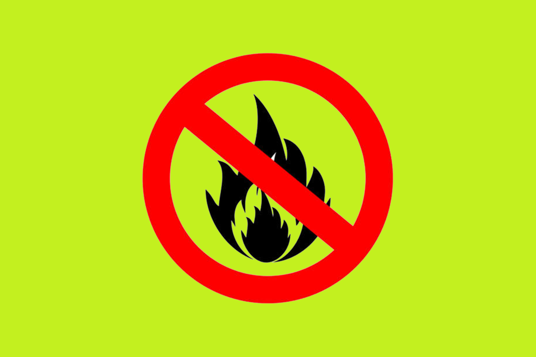 fire icon with red cross throughout