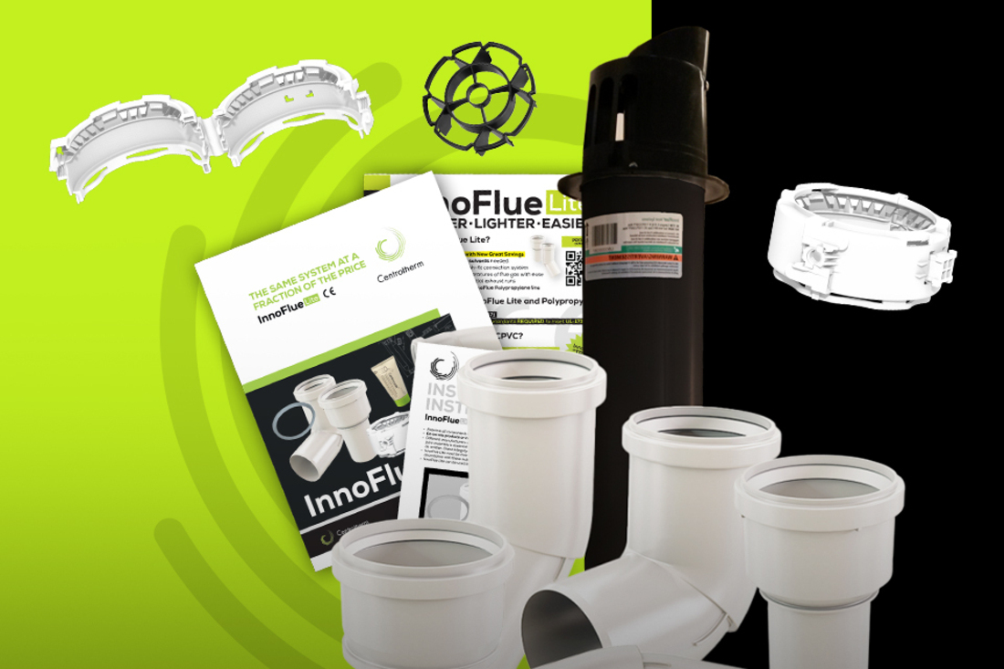Full range of InnoFlue Lite products for safe flue gas venting 