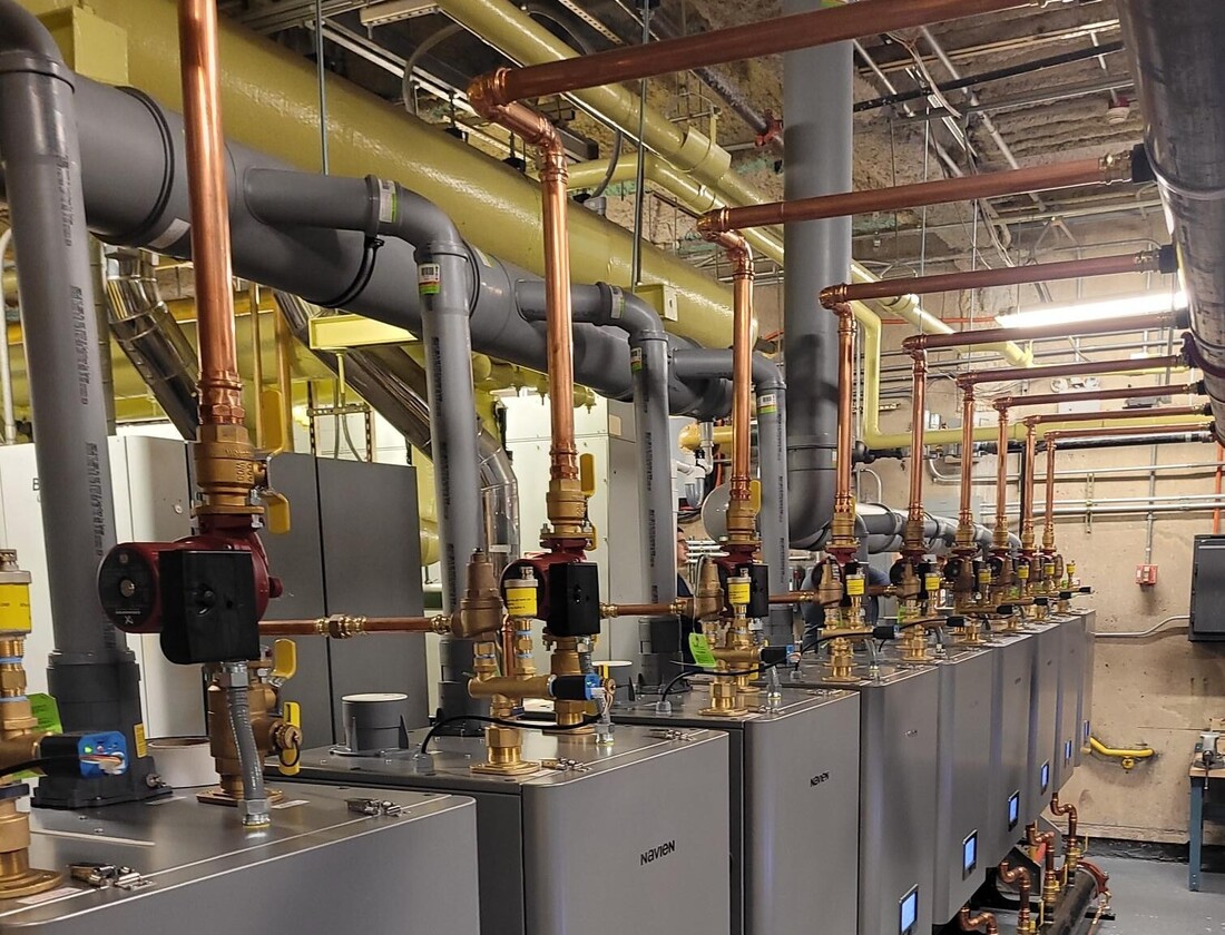 common vent system of navien boilers